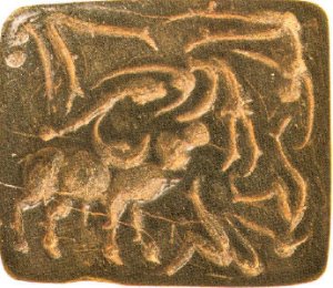 Bull Fight,Indus Seal, Delhi Museum