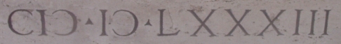 1583 ,inscription in Rome