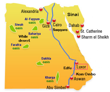 map Egypt Luxor