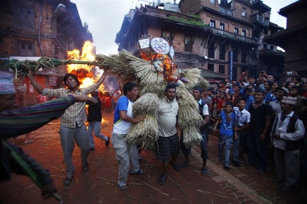 Nepalese burn Ghanta karna
