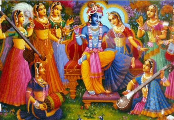 Radha-Krishna-surrounded-