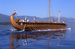 Olympias under Oar,