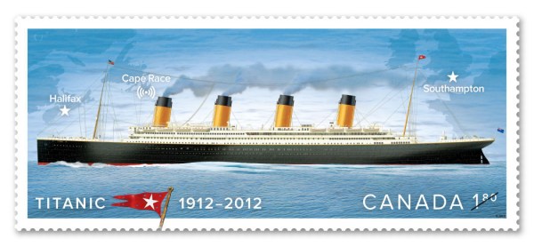 Canada Post unveiled today the images of the five stamps that will be issued on April 5 to mark the centennial of the sinking of RMS Titanic. (CNW Group/Canada Post)