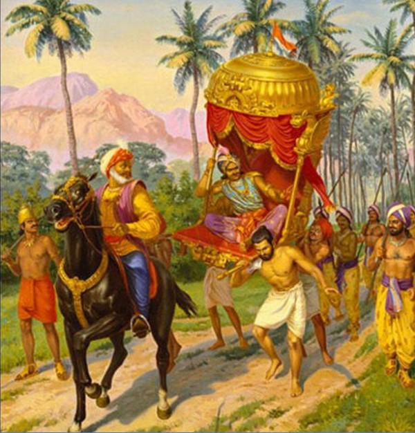 MaharajaRahuganasarcasticallychastisesJadaBharata