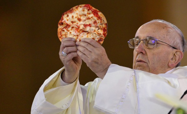 Pope Francis as he celebrated Communion last July in Brazil.
