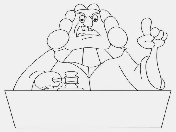 judges with hammer coloring sheet